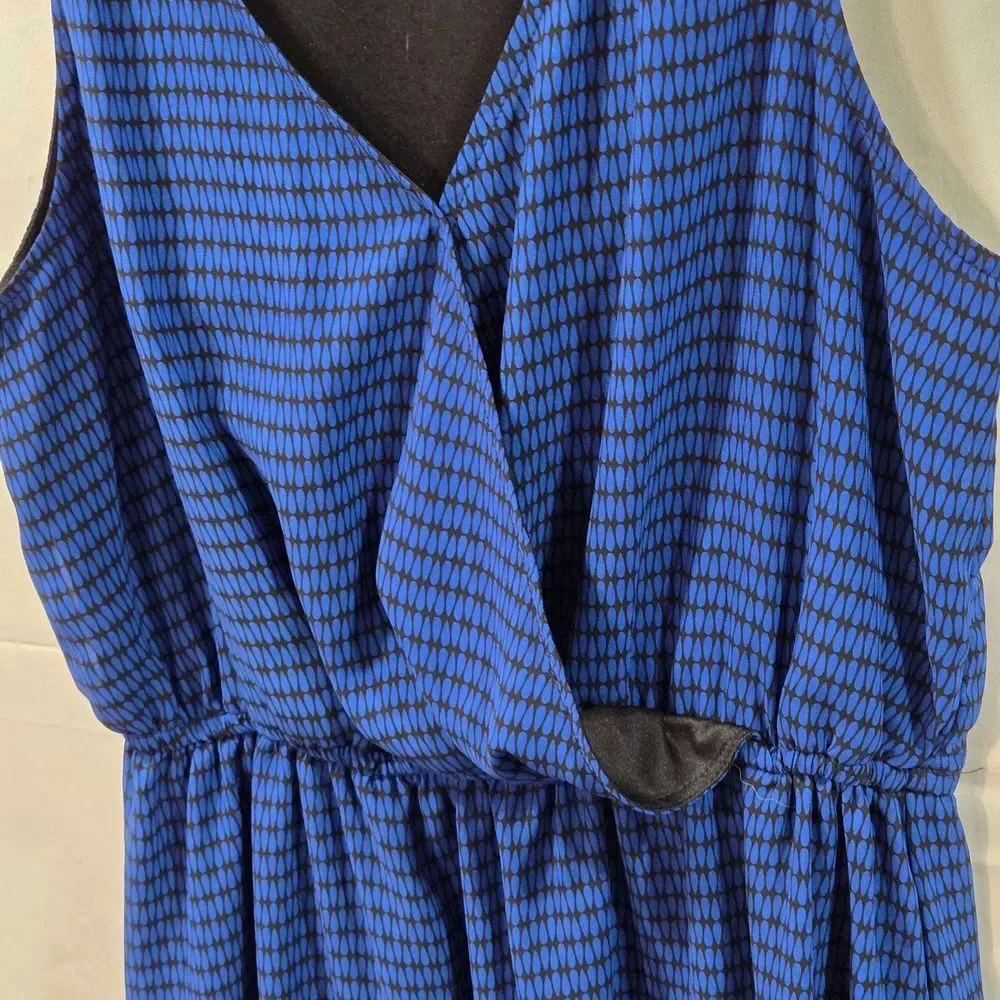 Xhilaration | Dresses | Whimsigoth Black Blue Sheer Overlay Faux Wrap ...